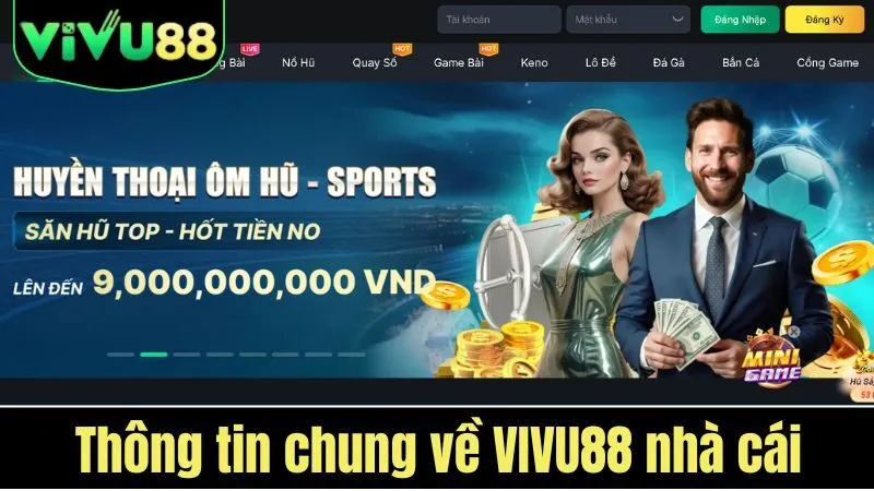Giao diện chính của VIVU88 hiển thị tối ưu trên cả điện thoại và máy tính